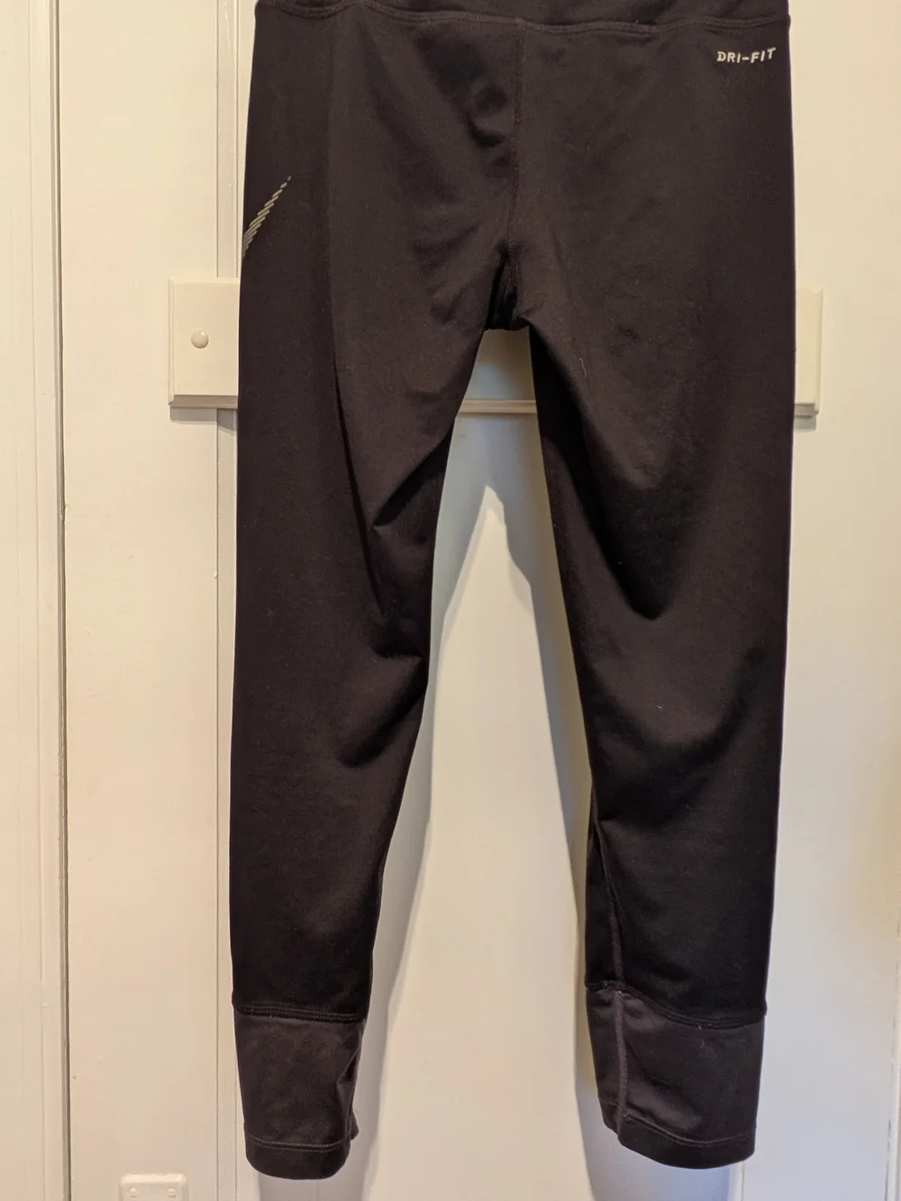 Nike Ladies' Black Athletic Capri Leggings with Swoosh